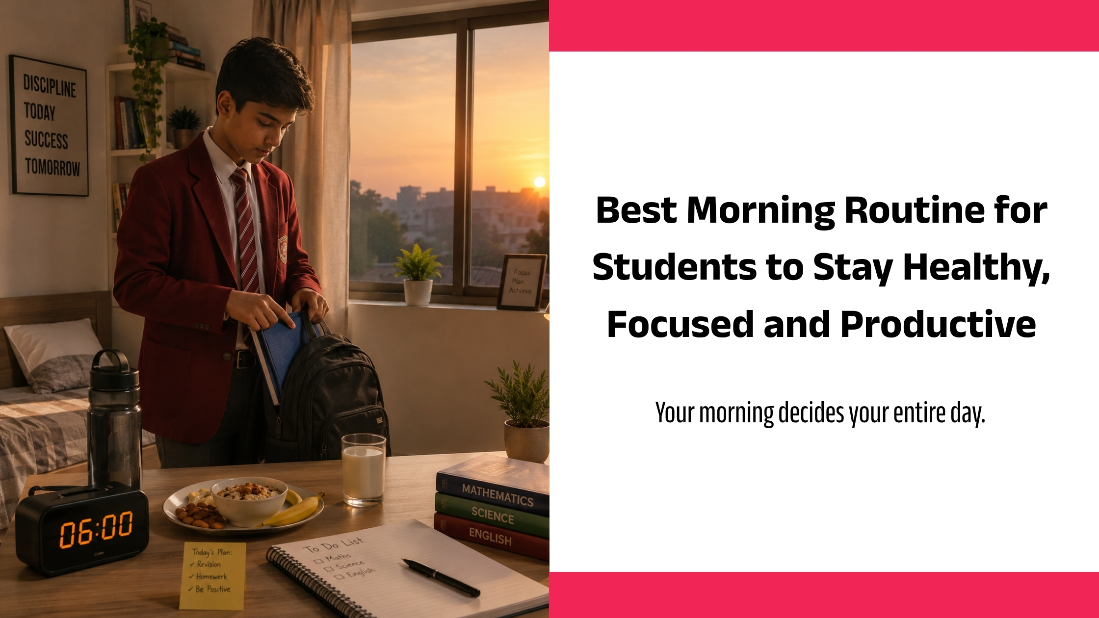 morning routine for students || best morning routine for school students || healthy habits for students || productive morning routine for students