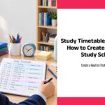 study timetable || how to make a study timetable || study timetable for students
