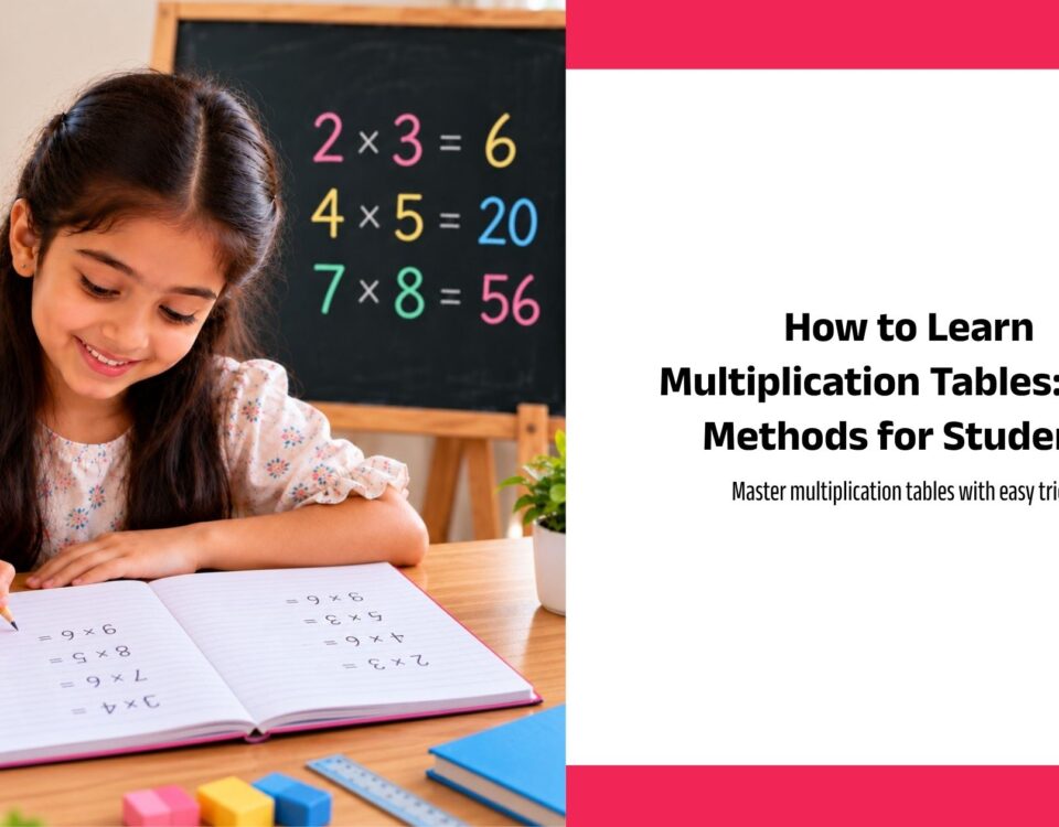Student learning multiplication tables with easy methods and number patterns
